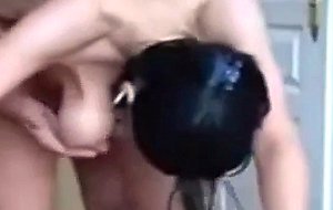 Wife with huge boobs gets fucked doggystyle