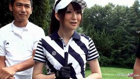 Coach and dudes instruct Thai teen to get blowjob during golf lesson