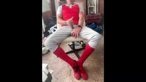JockDad87 Shoots a Load of Jock Spunk in His Baseball Gear