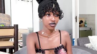 "Petite Black Teen's First Casting Session - Amateur Debut"