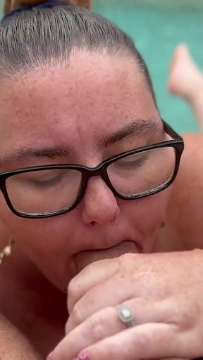 It's Raining Cumshots in the Pool with Ashley Ace