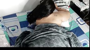 Chubby Big Ass with Beautiful Feet Gives Me the Best Handjob of My Life, She Takes My Milk and I Spill It on Her Feet.