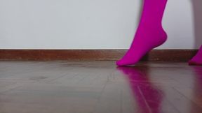 Pink nail and nylon