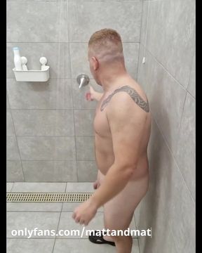 Ginger takes a shower in the gym part 2
