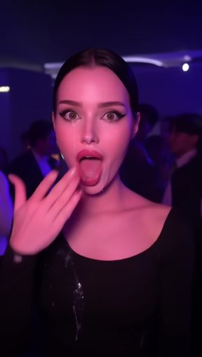 facial, gooned porn, a sexy Japanese Model, video created by AI