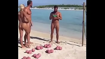 hot man on the beach