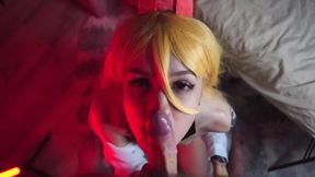 Sunako_Kirishiki dominates in a dirty talk POV game with chainsaw and cum in mouth