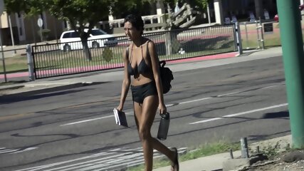 Skinny girl with amazing big natural titties