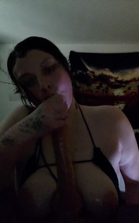 messy goth nympho &amp; bwc dildo