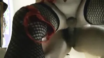 Chubby Asian crossdresser takes anal from behind in amateur video