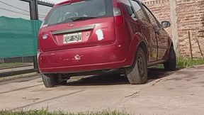 Bouncing in the back seat of the car