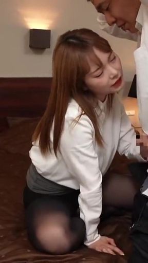 Office Temptation. Black Stockings Worker Teases with Sheer Lines, Close Touch Turns Into a Private Heated Moment - Part 3