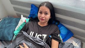 My slutty stepsister ds to be sick and looks for an excuse for me to fuck her and cure her with my big cock