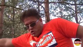 Alluring Brunette Fucked in Park