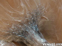 Thai Shemale Alice Strokes her meat and plays with toys in the bathroom