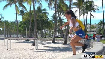 Fitness Frenzy on South Beach: Latina Workout Extravaganza