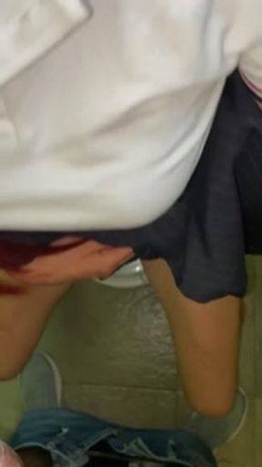 HOT STUDENT FUCKS HER CLASSmate in the school bathrooms