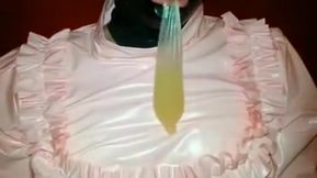 Cum Filled Condom 12, Cumshot, Semen, Bukkake, Mask, Latex