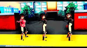 Cybernetic Goddesses Seduce in Neon-Lit Hentai Dance Fantasy