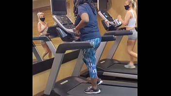 Big African Female Boss finds petite submissive Russian blonde at the gym