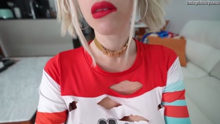 Big Tits Harley Quinn Deepthroat, Fucks Roughly Until a Big Cum on Her Face - POV COSPLAY