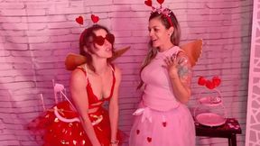 Locked up VALENTINES - PoV chastity - Summer Raez & Luna Vera HIDEF MOV