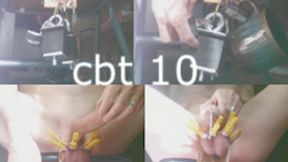 solo cbt 10 - hung solo amateur cbt rat traps clothes pins everything including a cup of coffee