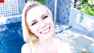 Blondie Blowbang! Gorgeous Girl Next Door Elaina Rae Fucked Hard By A Group Of Guys