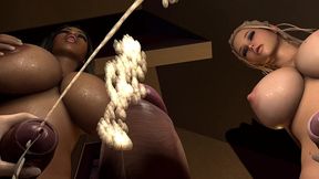 ladyboy jerkoff gangbang