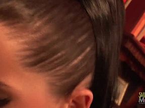 Brunette hottie with big boobs takes care of a thick dick