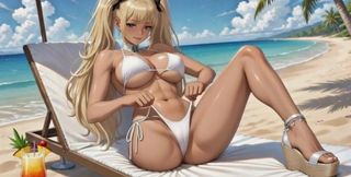 A Walk with Rumi - She Plays with Her Pussy Ai Generated