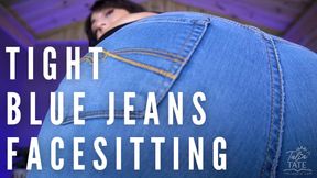 Big Butt Tight Blue Jeans Face Sitting POV