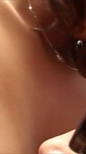 Brunette with natural tits gets fucked by hard dick