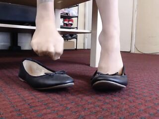 Hose Ballet Flats Shoeplay