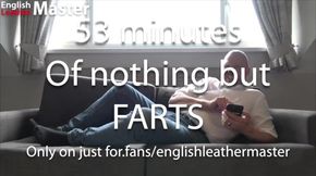 Chubby Daddy Farts Destroy Face Worshippers Gushing Cum Load