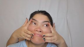 My roommate mercilessly stretches my face