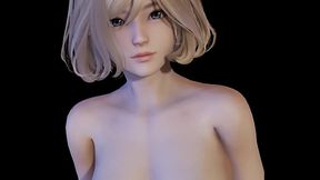 Super Cute Blonde Teen Animation