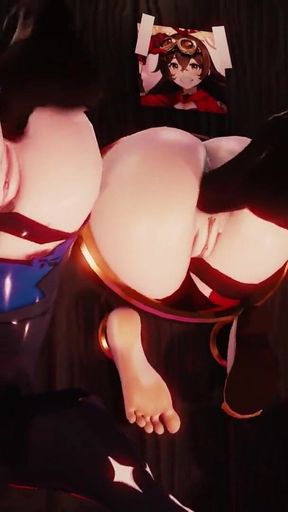 Eula Amber Collei Genshin Impact Hentai Glory Hole They Love This Sex Game! Fucked by Hilichurls!