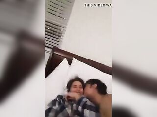 Shy Large titty bitch in daybed with man