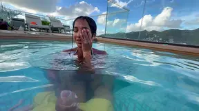 My Busty Wife Drops To Her Knees And Slobbers On My Cock By The 5-Star Hotel Pool As Guests Gawk