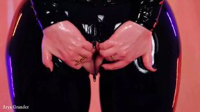 Compilation of Latex Rubber Catsuit Videos by Arya Grander. Tight Shiny Fetish Clothes on Curvy Body