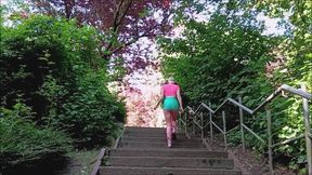 Climbing the stairs