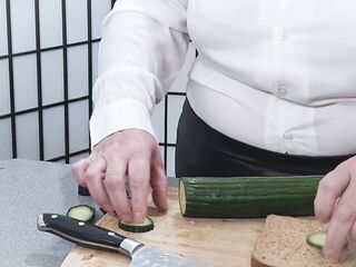 Thick cucumber satisfies my older married vagina