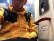 BRITISH SCALLY LAD WANKING ON PUBLIC TRAIN