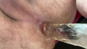 Hot anal dildo creampie