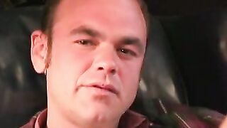 Mature guy flaps his little cock around and jerks off