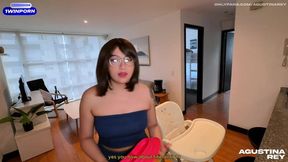 Contrate a una ni�era y resulto ser una puta para follar y chupar polla CREAMPIE