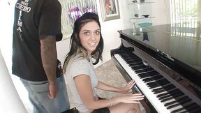 Horny babe fucked by her piano teacher