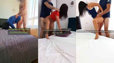 Cuckold BF Destroyed Watching Slut GF Hardcore Fuck Compilation