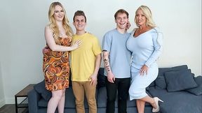 Cancelled Dates Lead to Hardcore Family Fun with Two Curvy MILFs